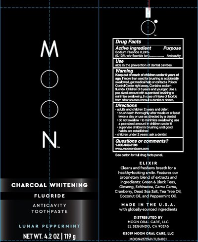 Moon Charcoal Whitening Toothpaste Tube.jpg Tube - Moon Charcoal Whitening Toothpaste Tube